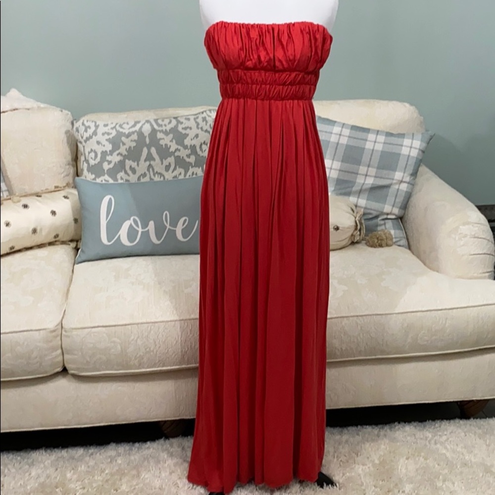 MaxStudio Coral Maxi Dress